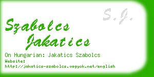 szabolcs jakatics business card